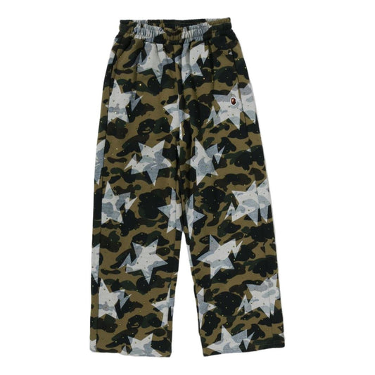 A Bathing Ape Sta Over Print 1St Camo Crystal Stone Sweat Pants 'Green' 1M30-252-304-GRN