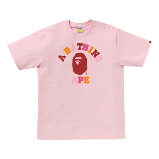A Bathing Ape Colors College T-Shirt 'Pink' 1L30-110-019-PNK