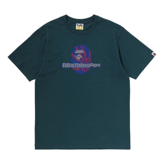A Bathing Ape Handprint Logo T-Shirt 'Green' 0ZXTEM311101QGRX