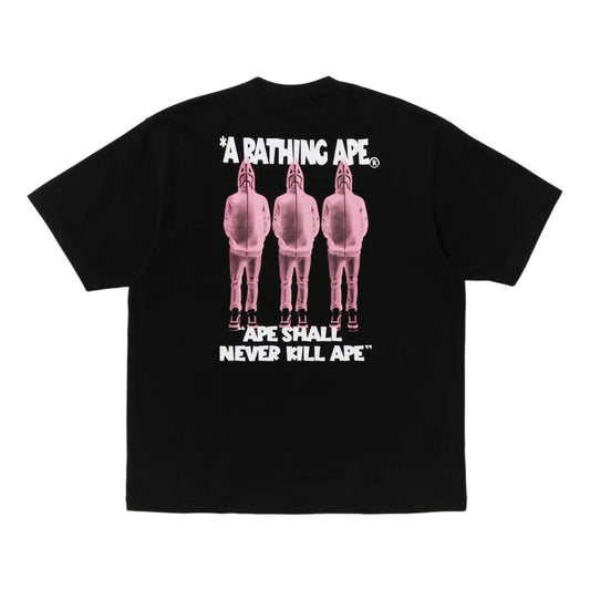 A Bathing Ape Shark Seijin a Bathing Ape Logo T-Shirt 'Black' 0ZXTEM312101QBKX