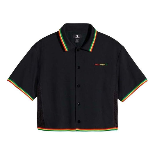 Converse x Daily Paper Cropped Polo Shirt Asia Sizing 'Black' 10027831-001