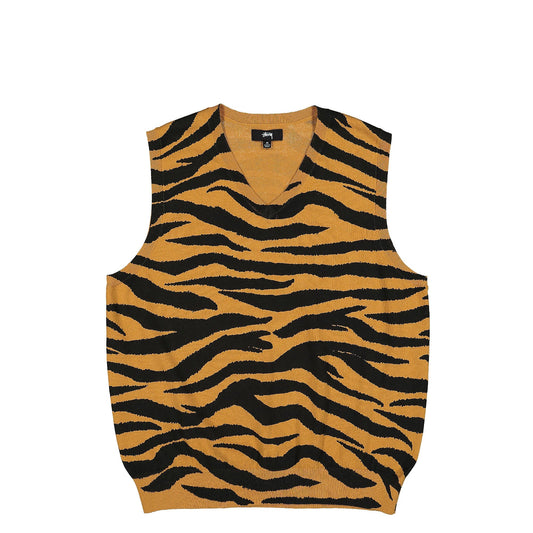 Tiger Printed Sweater Vest