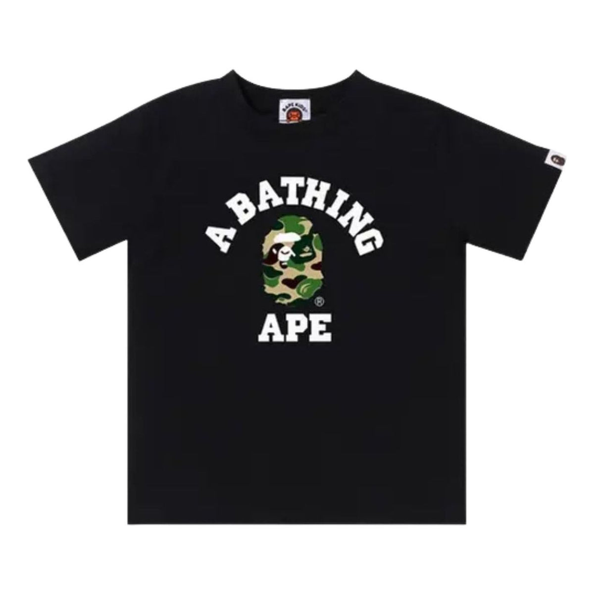 A Bathing Ape Abc Camo College T-Shirt 'Black Green' 1M30310004-BLACK-GREEN