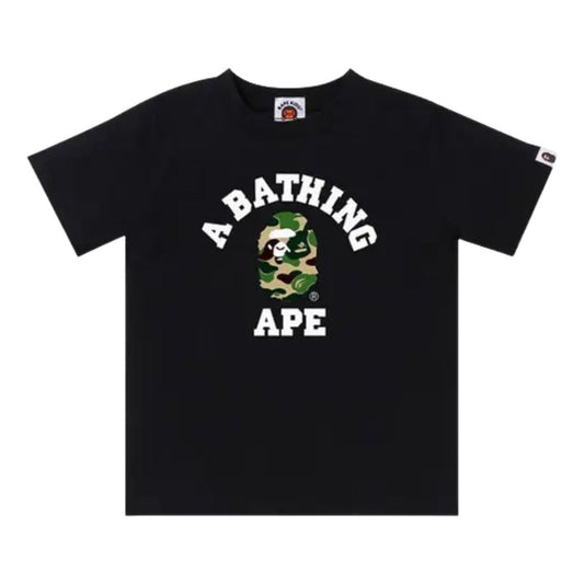 A Bathing Ape Abc Camo College T-Shirt 'Black Green' 1M30310004-BLACK-GREEN