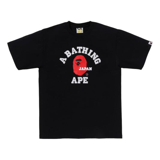 A Bathing Ape Japan College Tee 'Black' 1K22-110-019-BLACK