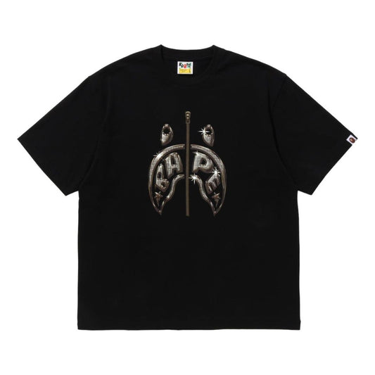 A Bathing Ape Mad Shark Photo Print Relaxed Fit Tee 'Black' 1K30-110-333-BLACK
