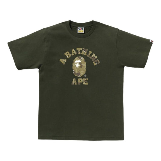 A Bathing Ape Bitmap College Tee 'Olivedrab' 1K80-110-039-OLIVE
