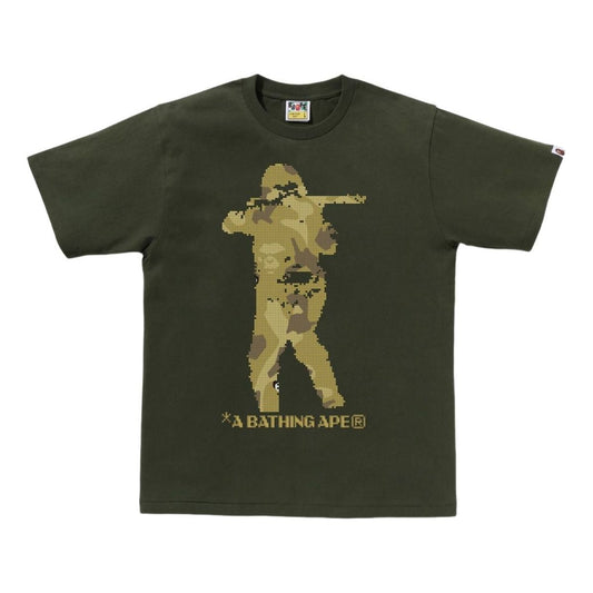 A Bathing Ape Bitmap Soldier Tee 'Olivedrab' 1K80-110-042-OLIVE