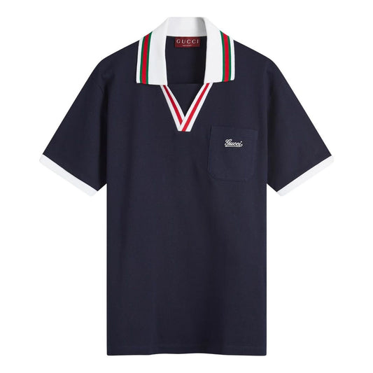 Gucci Skipper Collar Polo Shirt 'Navy' 737667-XJGKV-4560