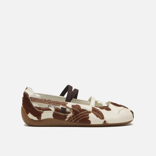 WMNS SPEEDCAT BALLET COW PRINT - CHOCOLATE BROWN / WARM WHITE
