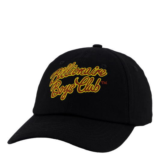 Script Logo Embroidered Cap Black