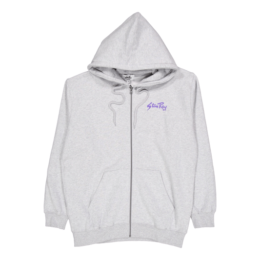 Stan Og Zip Hood Grey Marl / Navy Print