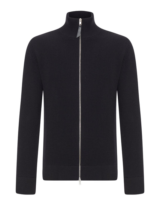 CARDIGAN IN MAGLIA DI JERSEY CON ZIP