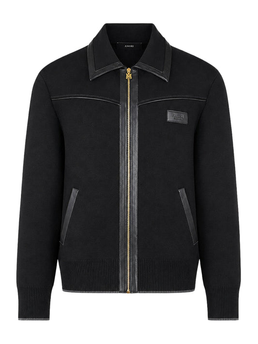 BOMBER JACKET IN LANA CON INSERTI IN PELLE