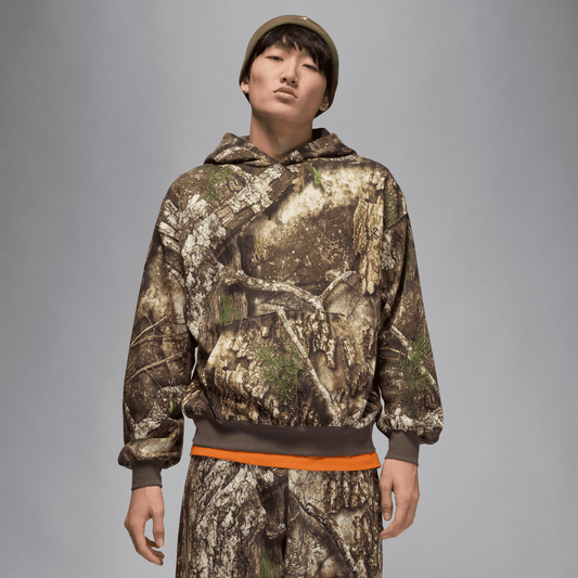 JORDAN BROOKLYN FLEECE REALTREE HOODIE - MEDIUM OLIVE / SAIL