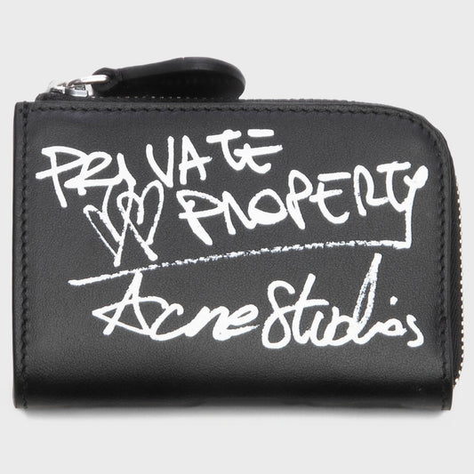 Compact Zip Wallet - Black