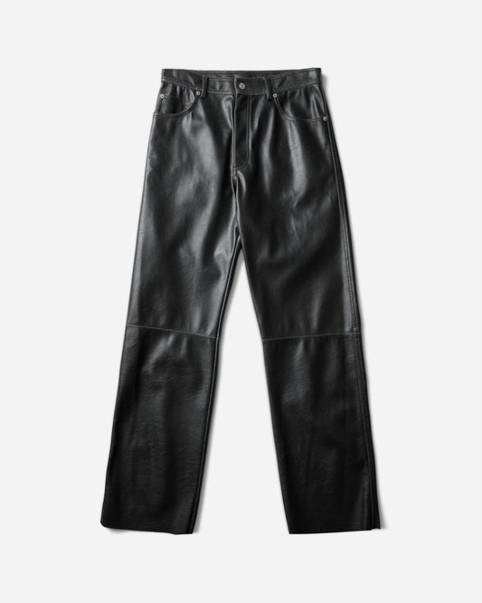 Men's Coated Trousers Black