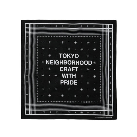 Neighborhood Line Pattern Bandana Black