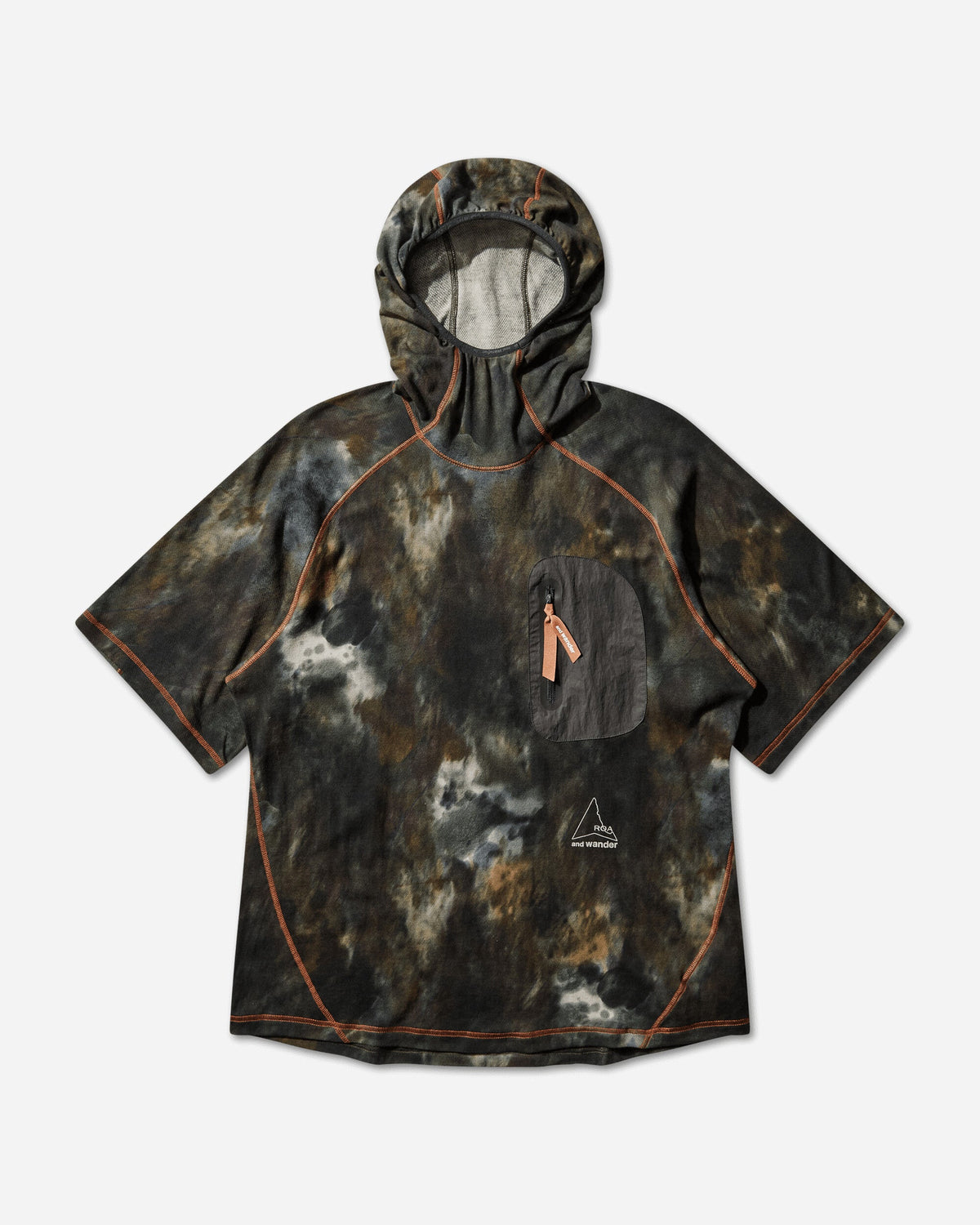 and wander Printed Hooded T-Shirt Camo