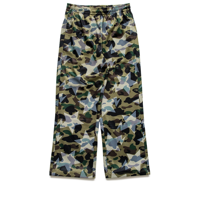 A Bathing Ape Sta Over Print 1st Camo Sta Mesh Sweatpants - Green