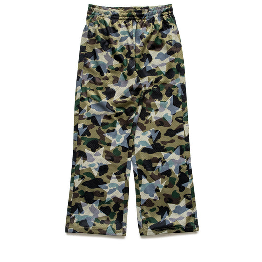 A Bathing Ape Sta Over Print 1st Camo Sta Mesh Sweatpants - Green