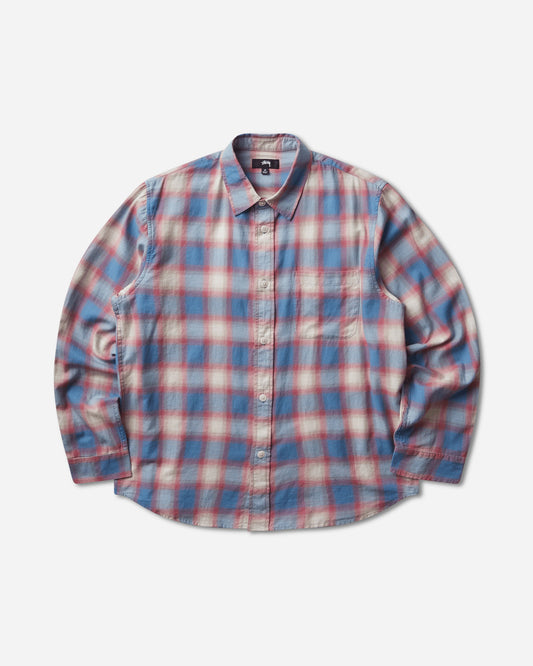 Beach Ombre Plaid Shirt Blue