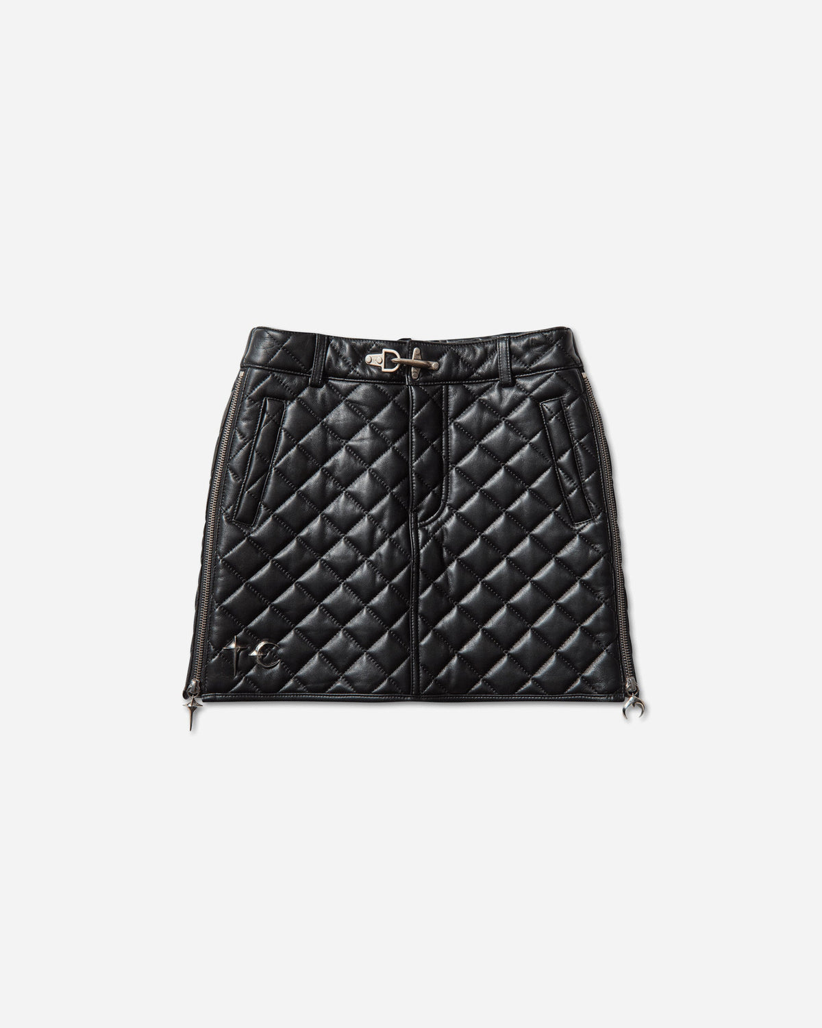 Women's Angels Quilted Short Skirt Black