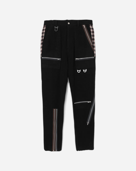 Men's Wool Zip Pants Black