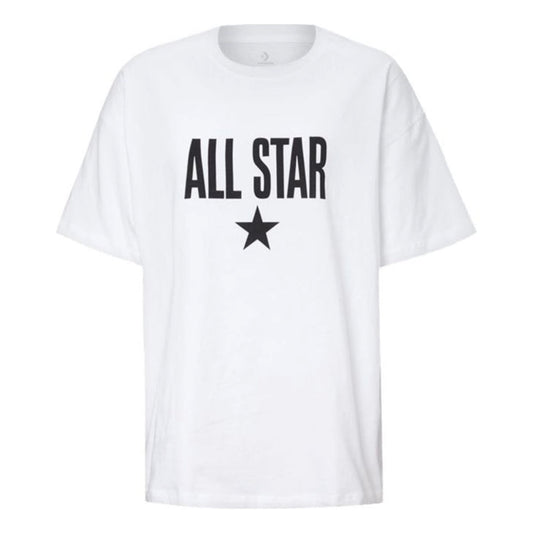 (WMNS) Converse Chuck Taylor All Star T-Shirt Asia Sizing 'White Black' 10020932-A01