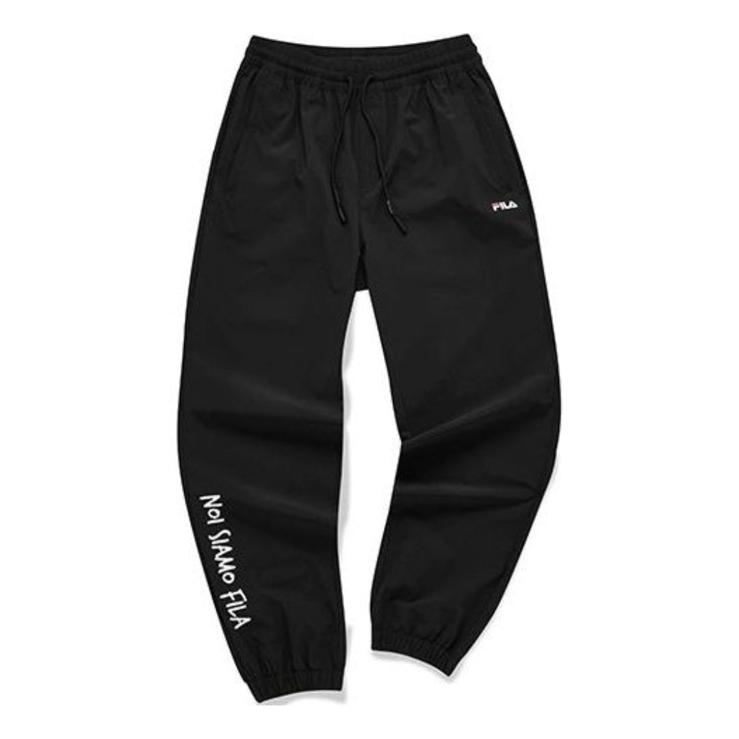 FILA FUSION Letter Printed Woven Tennis Pants 'Black' T11M131806F-BK