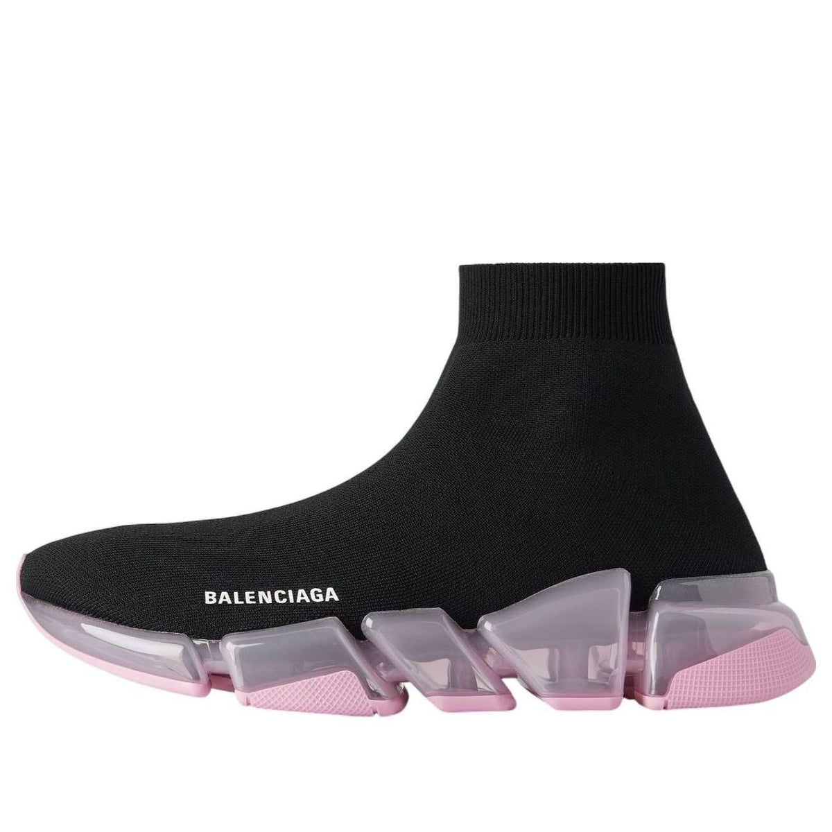 (WMNS) Balenciaga Speed 2.0 'Black Pink Clear Sole' 617196W2DC41050