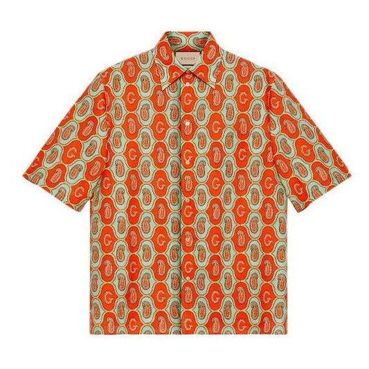 Gucci Cotton Linen G Paisley Shirt 'Orange' 653979-ZAGQ1-7192