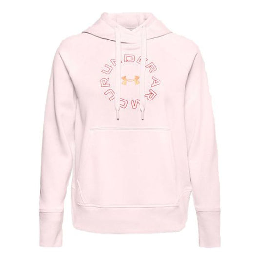(WMNS) Under Armour Rival Metallic Fleece Hoodie Pink 1356323-658