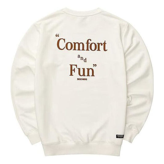 Skechers Letter Printed Sweater 'White Red' L421U159-0074