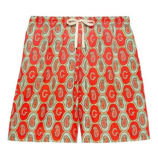 Gucci Cotton Linen G Paisley Shorts 'Orange' 654233-ZAGUV-7192