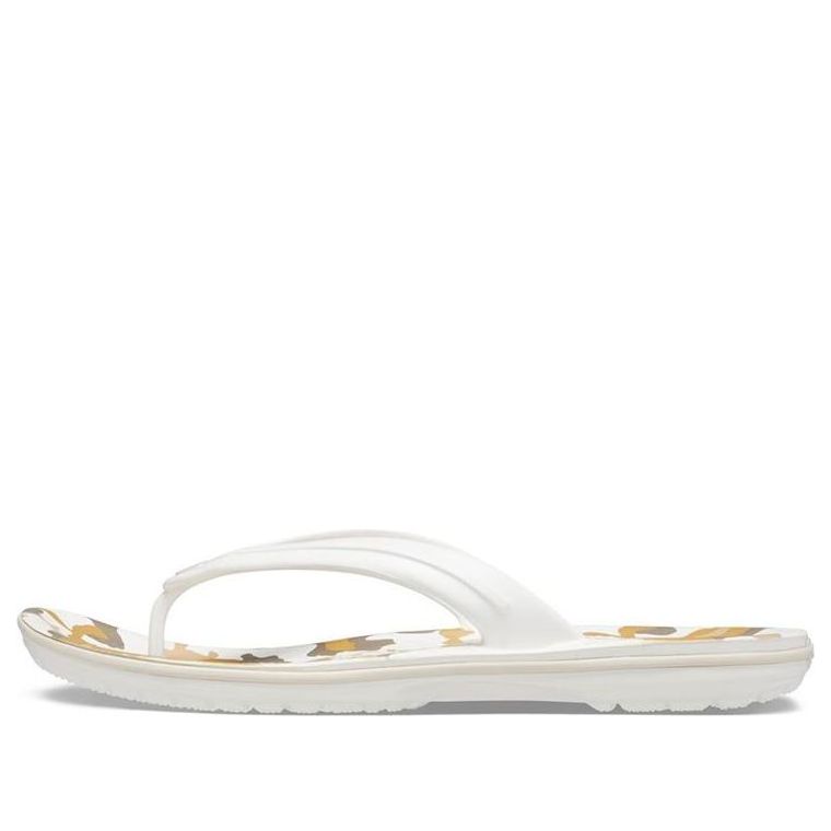 Crocs Crocband Printed Flip Flops 'White Tan' 205943-94S