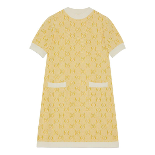 (WMNS) Gucci GG Wool Jacquard Dress 'Yellow' 773633-XKDK5-7218