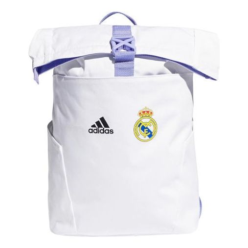 adidas Real Madrid Printing Large Capacity Backpack Unisex White / Purple H59679