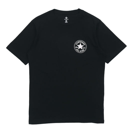Converse Chuck Taylor All Star Logo Printing Round Neck Sports Short Sleeve 'Black' 10021631-A01
