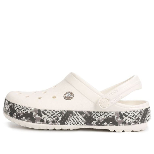 Crocs Crocband Snake Print Clogs 'White Black' 206380-13T