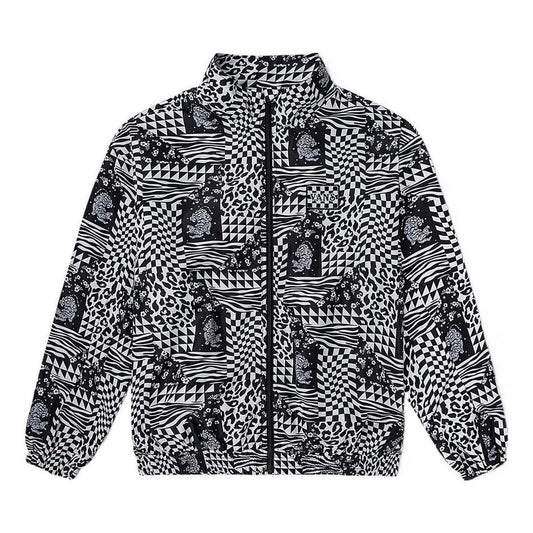 Vans SS22 Grid Full Print Jacket Couple Style Black VN0A5H9T7TO