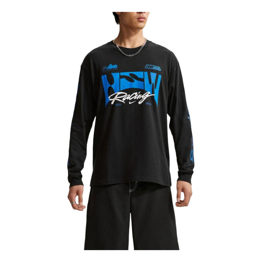 Nike Sportswear Tee Printed Long Sleeve Shirt Asia Sizing 'Black' IM3782-010 - Nike Professional Edition