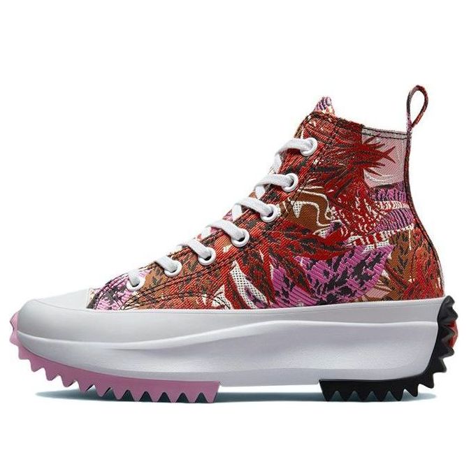 Converse Run Star Hike Platform Tropical Florals High Tops 'Mantra Orange' A00551C