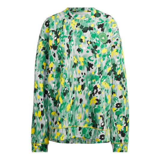 (WMNS) adidas by Stella McCartney Floral Print Sweatshirt 'Green' HG1932