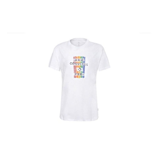 (WMNS) Converse Slim Fit Printing Short Sleeve White 10018492-A01