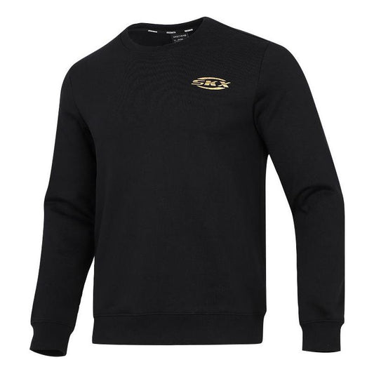 Skechers x SKX Logo Printed Crew Sweater 'Black Yellow' P122M011-0018
