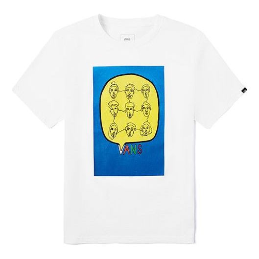 Men's Vans Asian Artist Crossover Series Printing Short Sleeve White VN0A4RATWHT