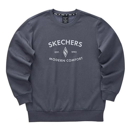 Skechers Diamond Series Letter Printed Casual Sweatshirt 'Grey White' L323U174-026R