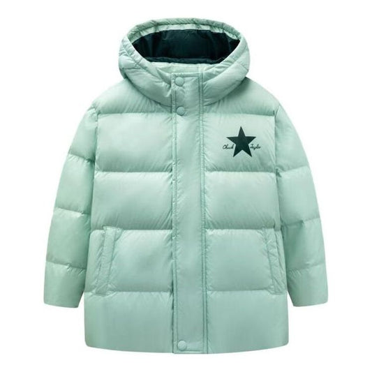 (GS) Converse Logo Printed Down Jacket Asia Sizing 'Green Black' CV2342014PS-005