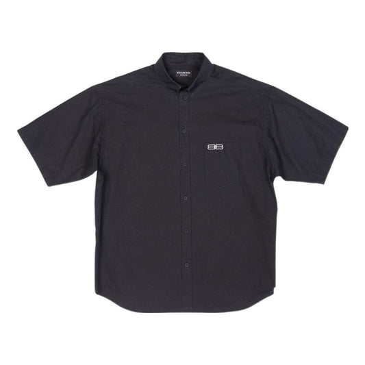 Balenciaga BB Authentic Jersey Apparel Shirt 'Black' 699057TYB181000